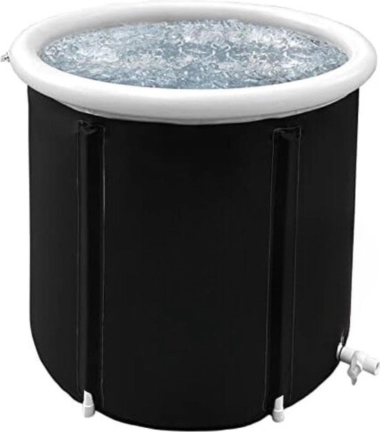 Bagno con Ghiaccio - Idromassaggio - Vasca Idromassaggio - Nero - 80x80cm