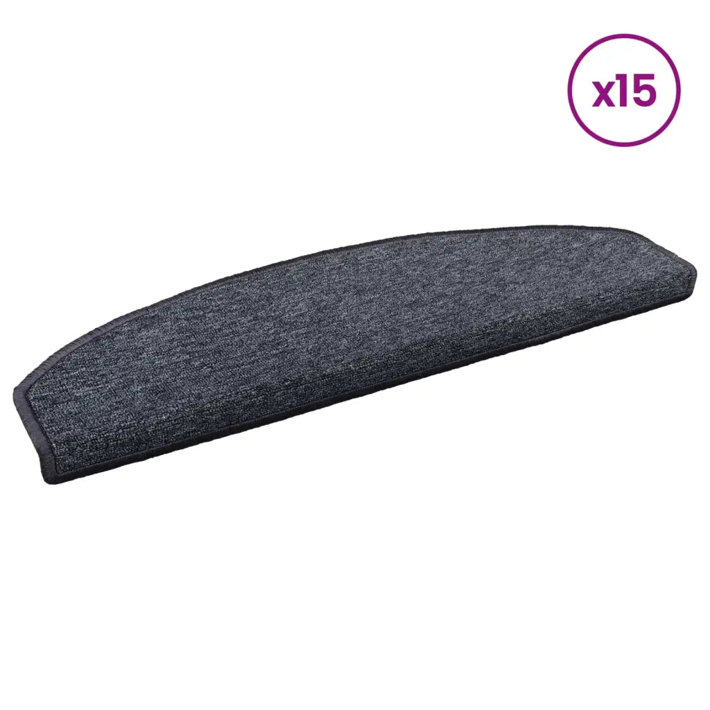 Tappetini per scale autoadesivi 15 pz | Gradini per Scale Grigio scuro e blu