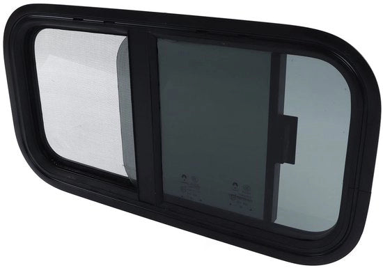 Porta scorrevole 600x300 mm - Finestra per camper - Efficace in termini di energia - Risparmio di spazio - Chiusura con rete metallica - Erettore a gas