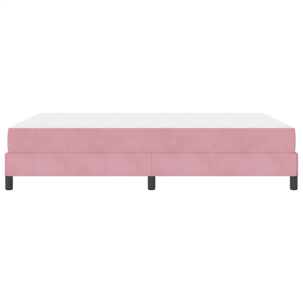 Letto a molle con materasso Rosa 160 x 210 cm Tessuto