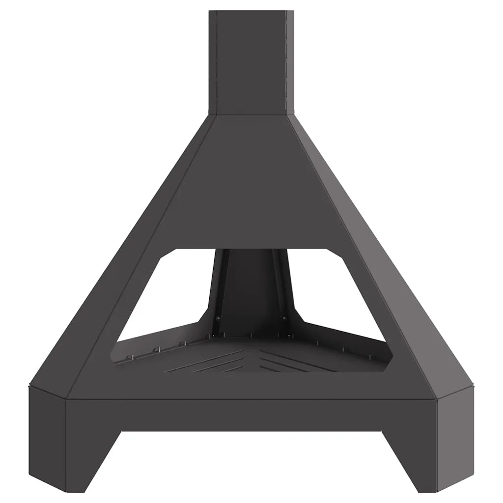 Focolare-Stufa-Camino Nero 50 x 43 x 52 cm Acciaio