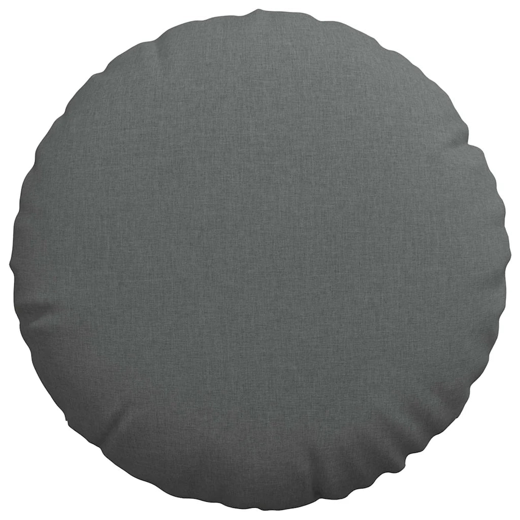 Cuscini per Seduta 2 pcs Grigio scuro Ø60 x 21 cm Tessuto 42014195