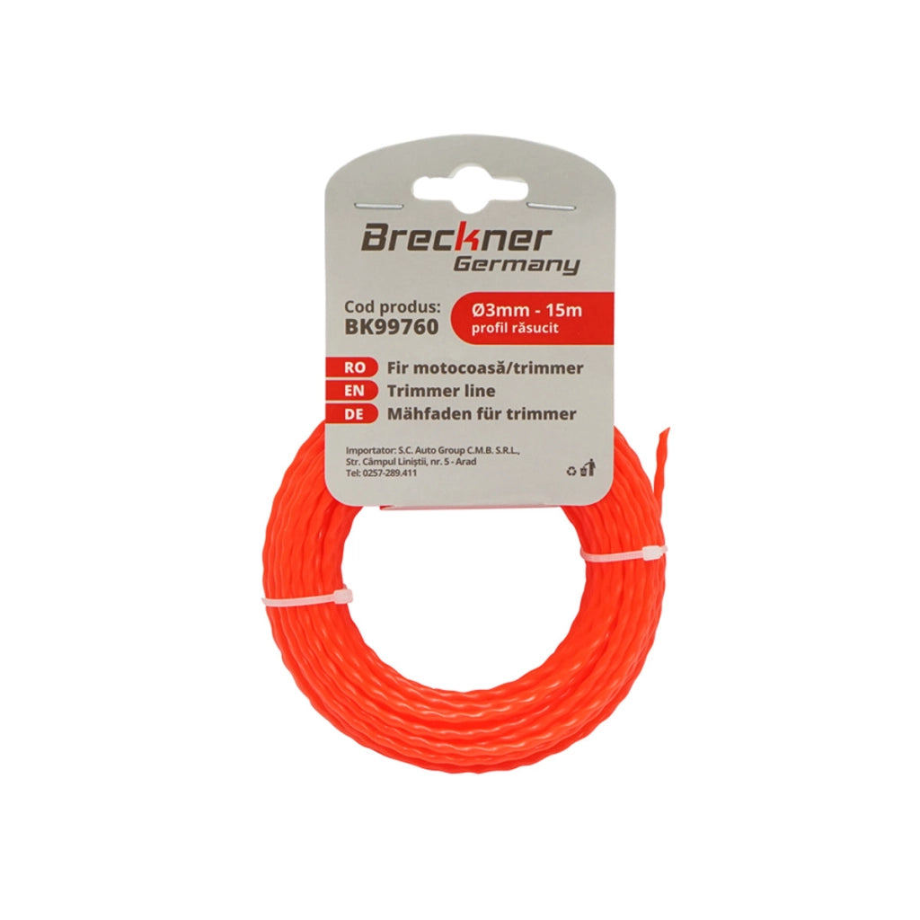 Filo ritorto per decespugliatore 3mmx15m Breckner Germany