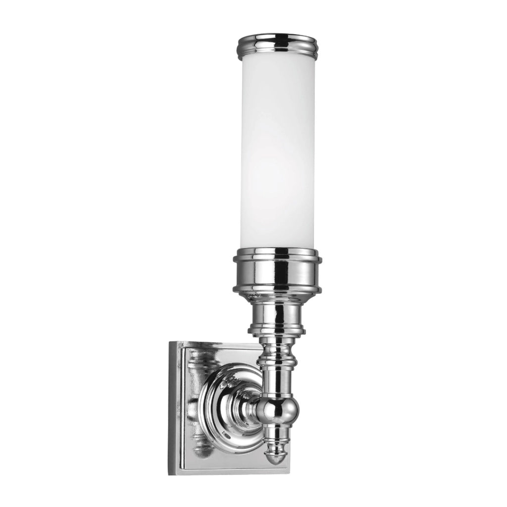 Applique bagno Payne cromo lucido vetro opale IP44 G9 Feiss