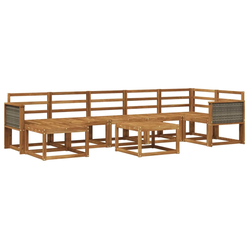 Set di divani da esterno 8 pcs Naturale