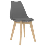 Sedie da Pranzo 2 pz Grigie in Plastica 244785