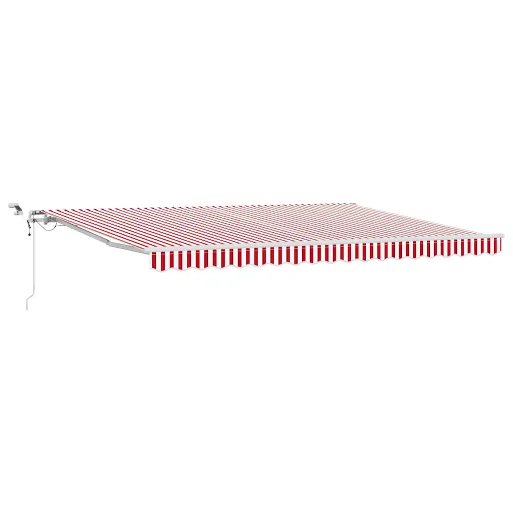 Tenda Retrattile Rosso e Bianco 450 × 300 cm 3330916