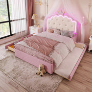 letto imbottito pu rosa 140 x 200 cm