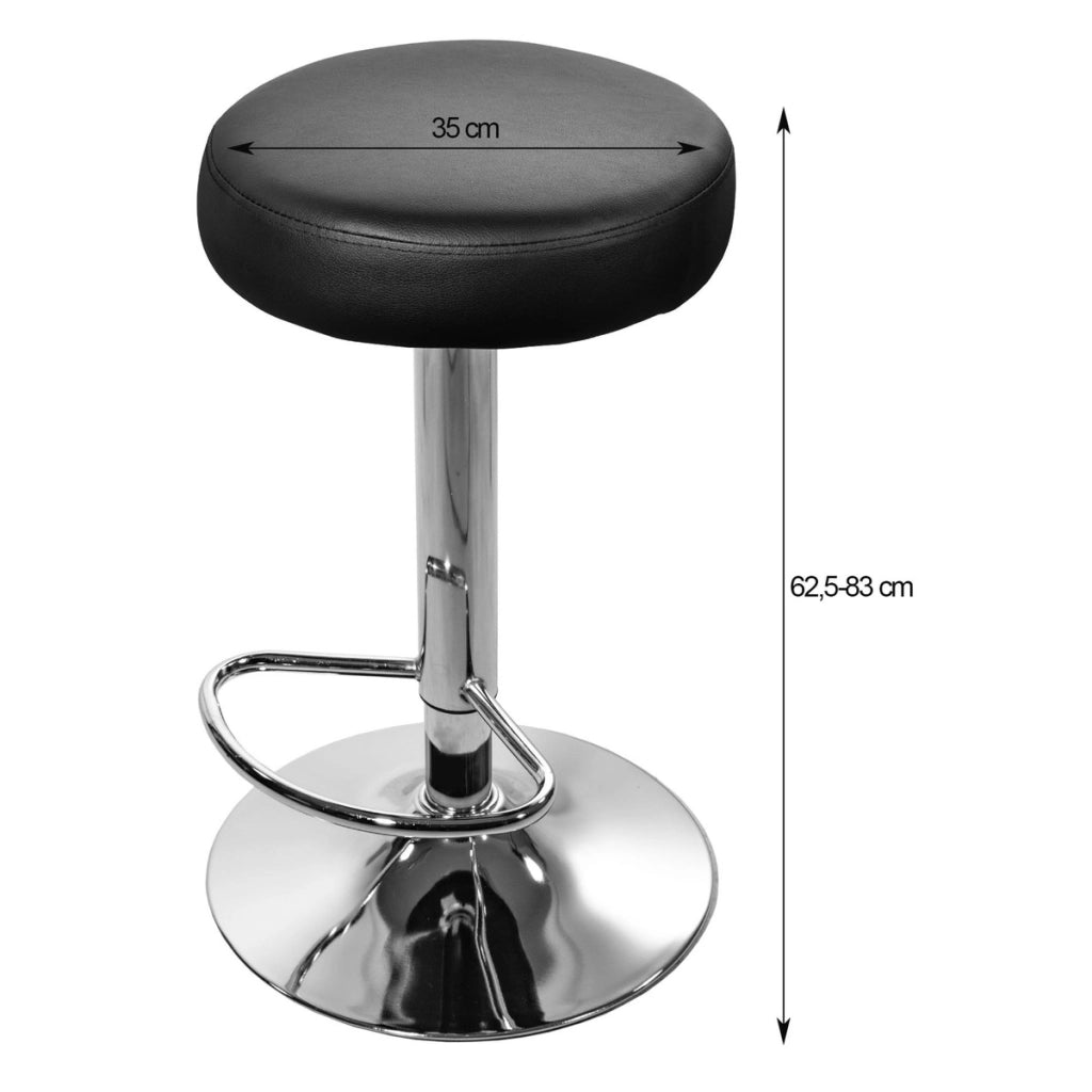 Set di 2 sgabelli bar Rojst in ecopelle e acciaio cromato