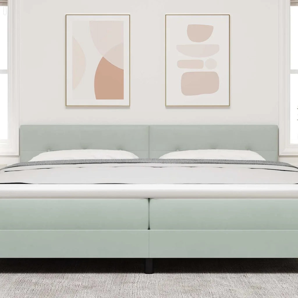 Testiera | Testata Grigio chiaro 200 cm Velluto