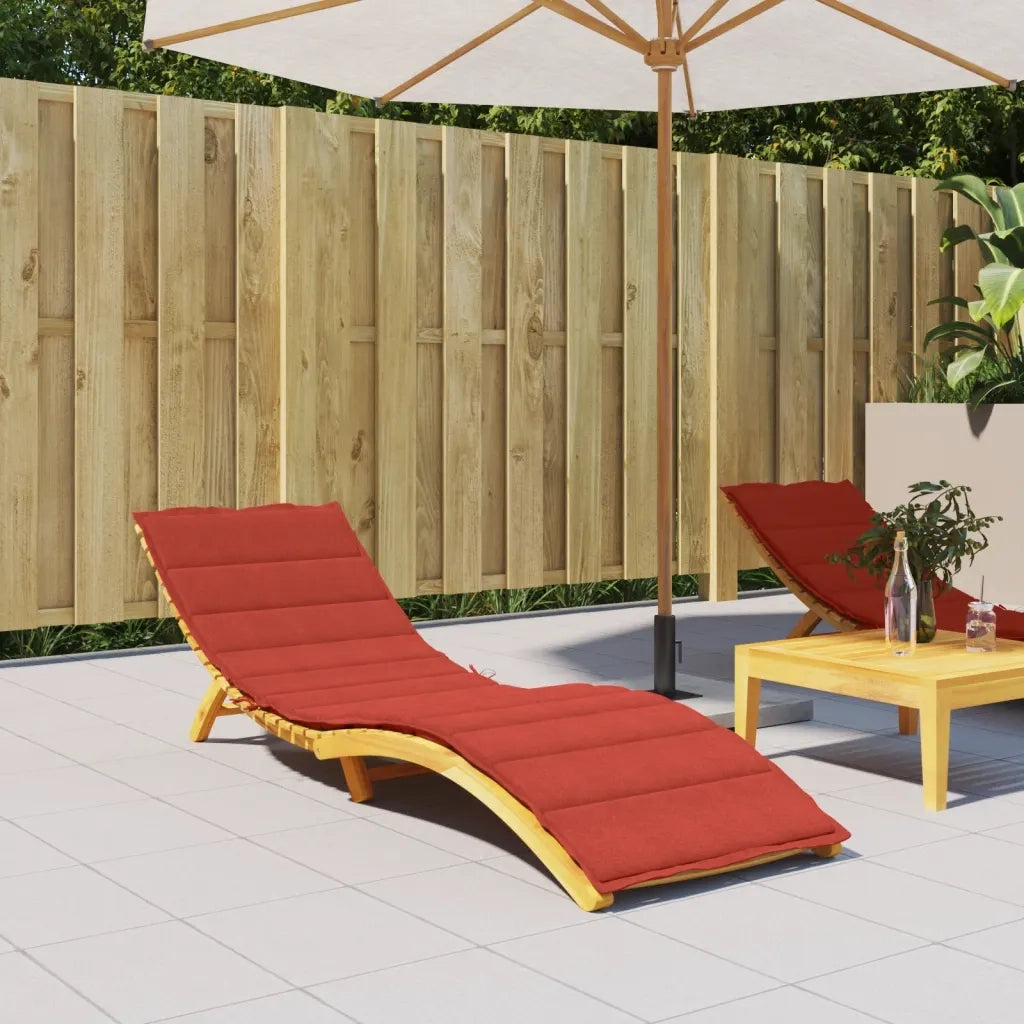 Cuscino per Lettino Prendisole Rosso Mélange 200x70x4cm Tessuto 4002526