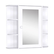 Armadio da bagno con specchio ¨C Zephmum ¨C Bianco 66x17x63 cm