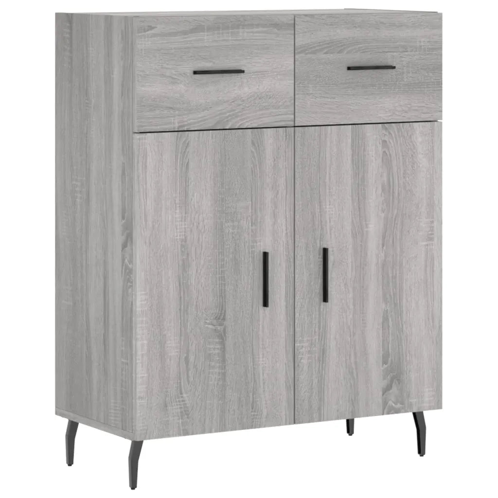 Credenza Grigio Sonoma 69,5x34x90 cm in Legno Multistrato 828002