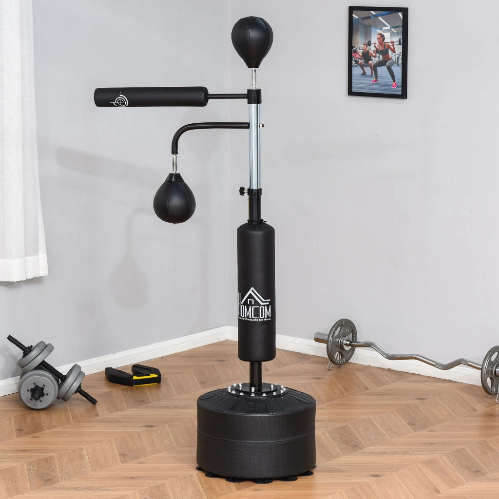 Sacco da boxe regolabile 160-230 cm con palle e stanghe ¨C Minimal ¨C nero