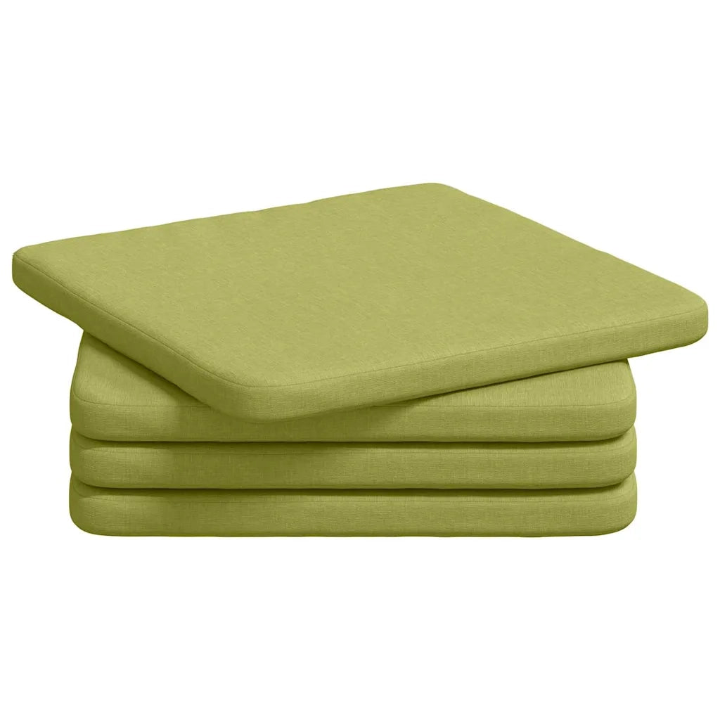 Cuscini per Seduta 4 pcs Verde chiaro 40 x 40 x 3 cm Tessuto 42015199