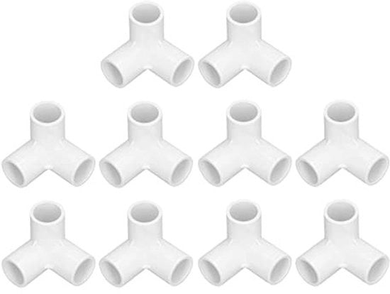 Flessi di rame 10 pezzi - Flessi a 3 vie - Flessi PVC angolo - Connettore angolare - Diametro interno 20mm - Flessi idraulici