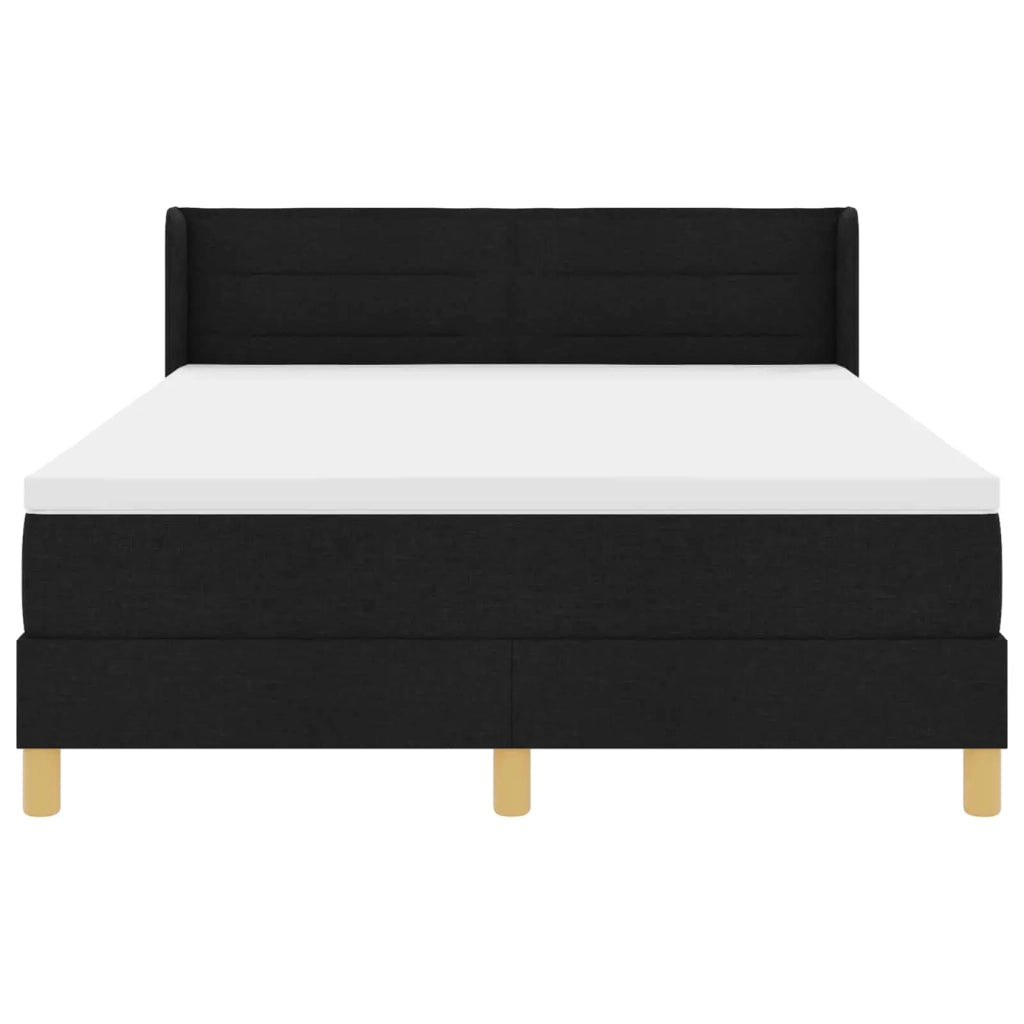 Letto a molle con materasso Nero 200 x 160 cm Tessuto 3341239