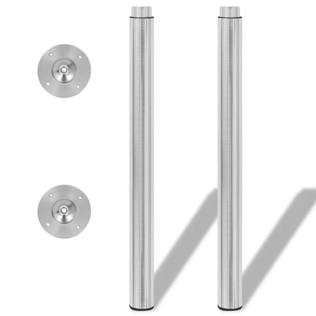 Set di 4 gambe telescopiche regolabili per tavolo (710 x 1100 mm) robuste dal design contemporaneo in acciaio inox 02_0055079