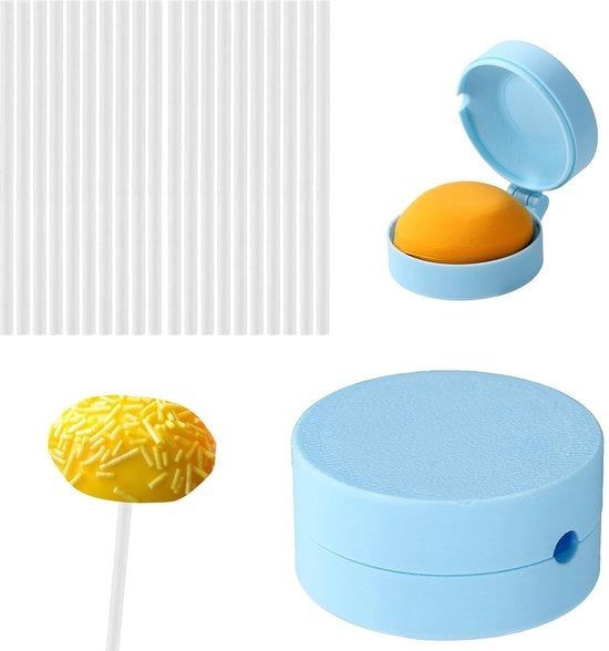 Cake Pop Mal Blu - Ronde Forma - Inclusi 20 Sticchi - Plastica - Cucina a Casa - Dimensioni 5,5x2,2 cm - Forma Cakepop
