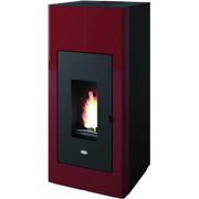 Stufa a Pellet Hydro Punto Fuoco Ilaria 17,5 Kw Rosso