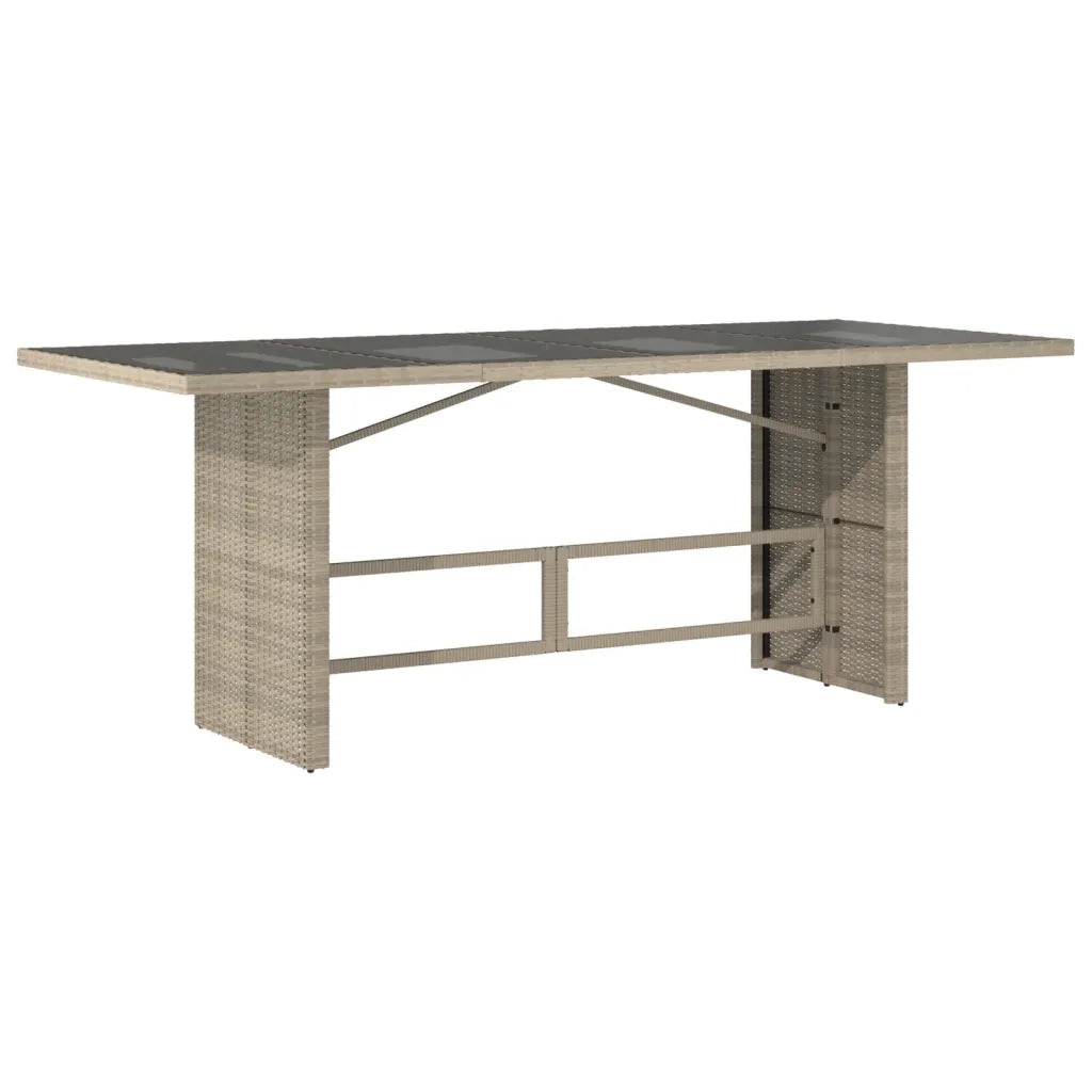 Set Pranzo da Giardino 9pz con Cuscini Grigio Chiaro Polyrattan 3213131