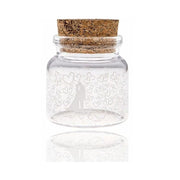 Trade Shop - 24 Pezzi Bomboniera Bomboniere Ampolla 4.7x5cm Vetro Cuori Porta Confetti Riso -