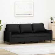 Divano a 3 Posti-Sofa 3 Posti Nero 180 cm in Velluto 144941