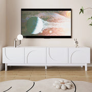 Mobile TV con Ante Ondulate e Ripiani ¨C Xylo ¨C Legno