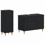 Set di Armadi da Bagno da 2 Pezzi ALKMAAR Nero 3417667