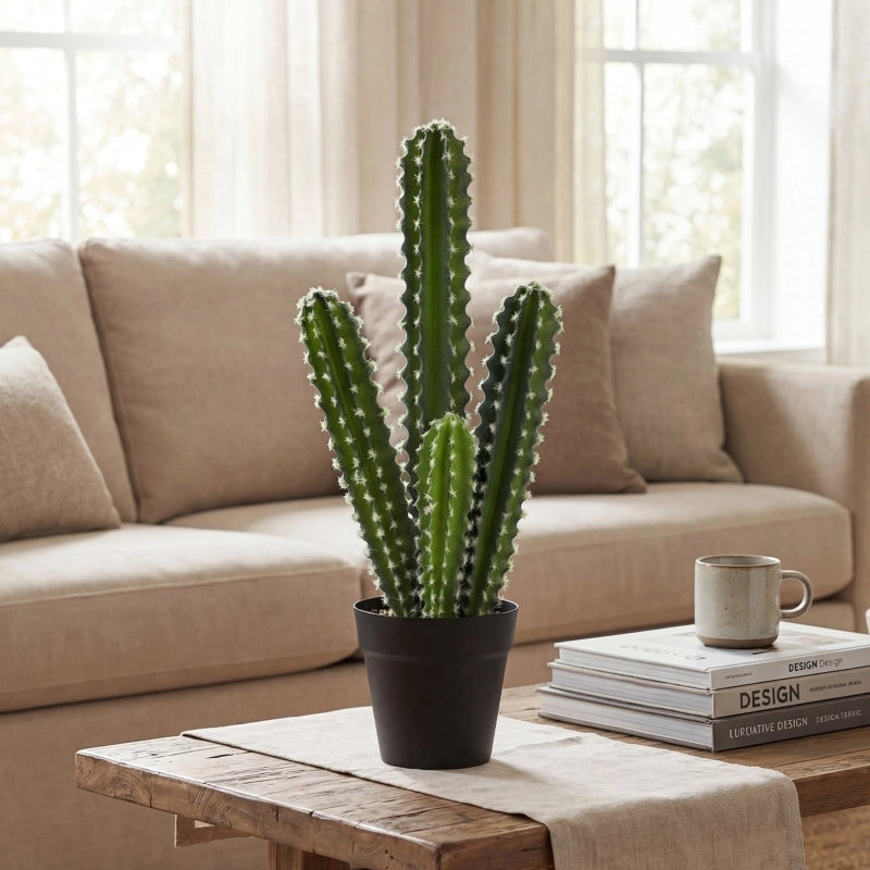 Pianta di cactus artificiale, 53 cm, piante artificiali in vaso per casa e ufficio