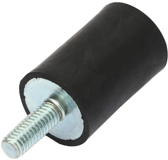 Set anti-vibrazioni 4-direzionale - Supporti in gomma - Isolatori di vibrazioni - Adatti per motori/pompe - Nero/Argento - Elementi di ammortizzazione - Isolatori di vibrazioni