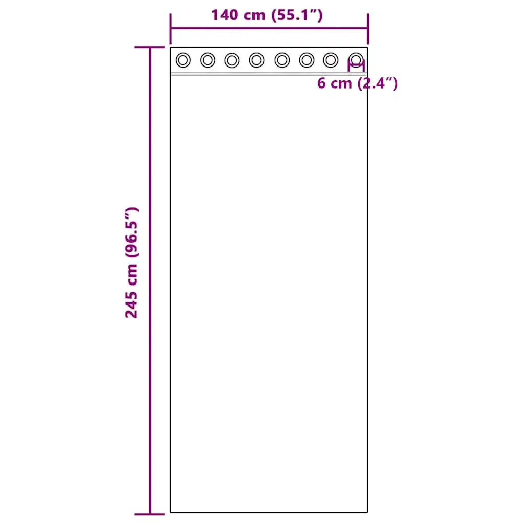 Tende in Voile con Occhielli 2 pz Marrone Chiaro 4102128