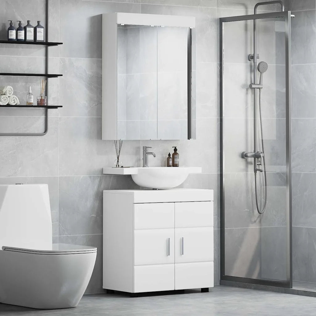 Set di mobili per il bagno TULUM 2 pcs Bianco 60 x 34 x 63 cm 3398014