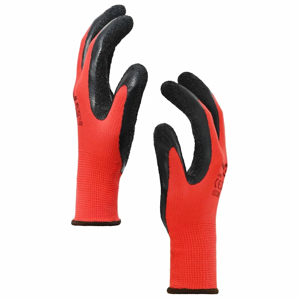 Guanti da Lavoro 24 pcs Rosso e Nero 8 / m 42020693