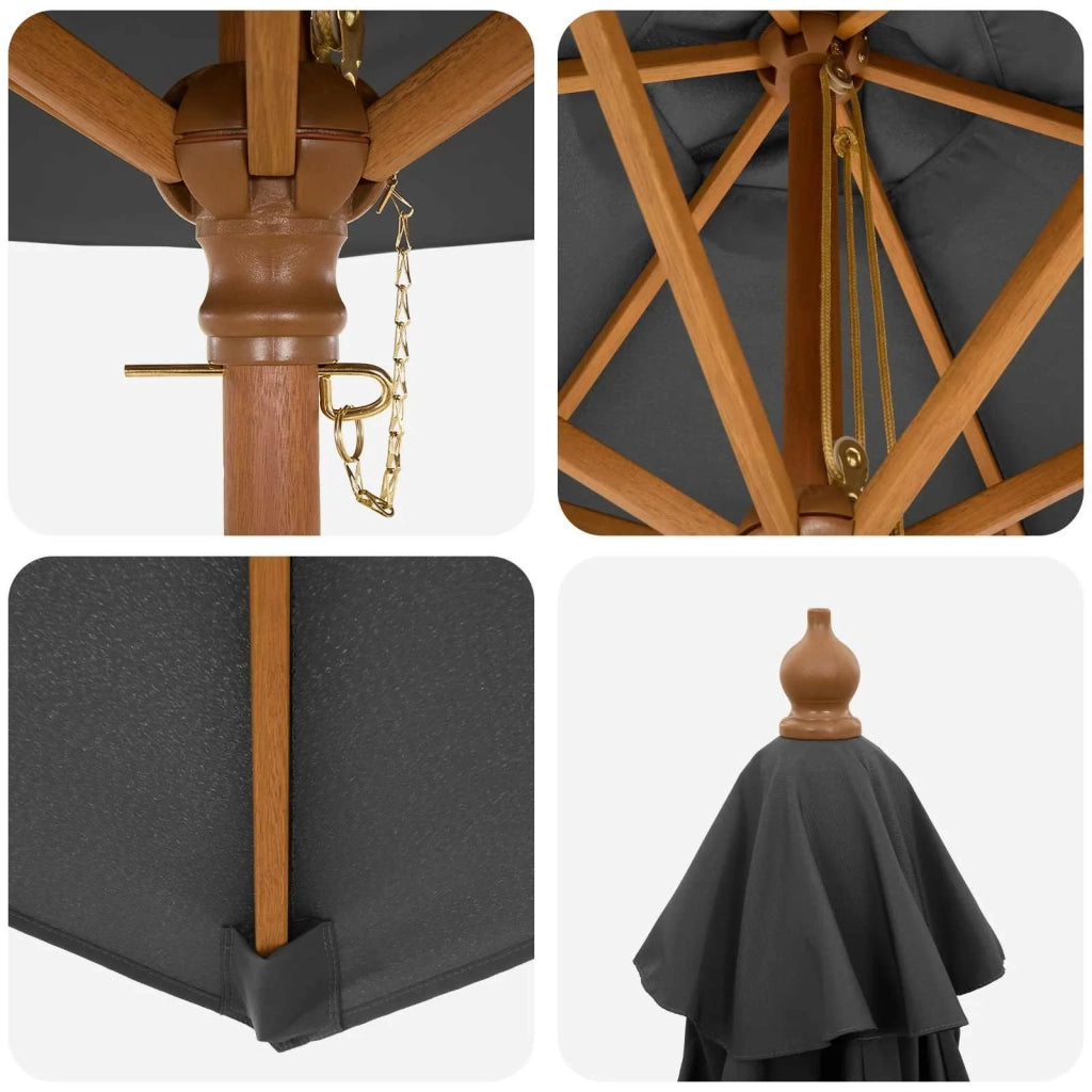 Set da pranzo da esterno con ombrellone 8 pz 3438535