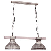 Lampada sospensione loft grigia 2 luci E27 Hakon Luminex