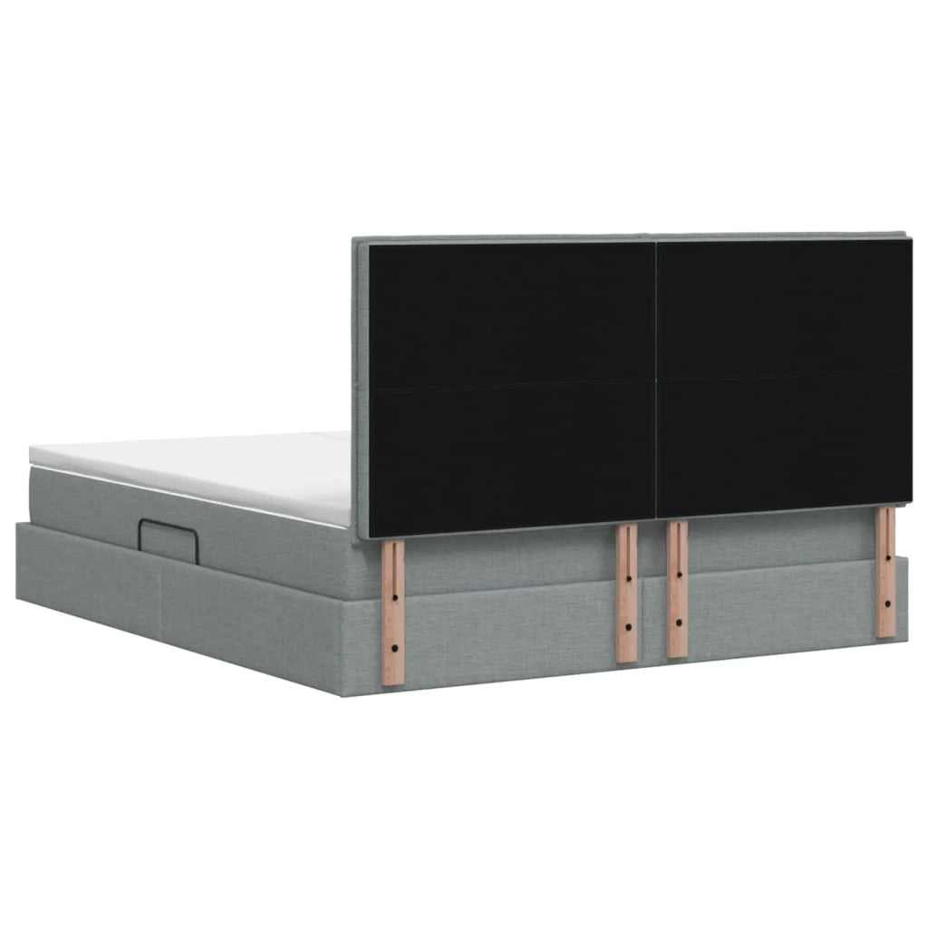 Letto con contenitore LED e materasso Grigio Chiaro 3460248