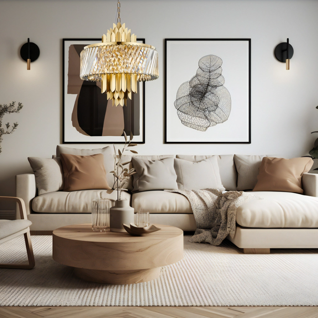 Lampadario cristallo glamour oro Margot 9xE14 Milagro