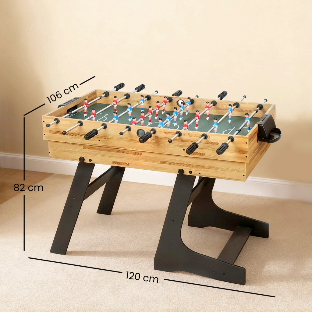 Tavolo da gioco multifunzione 13 in 1 pieghevole ¨C Xylo ¨C calcetto biliardo legno 120x106x82cm