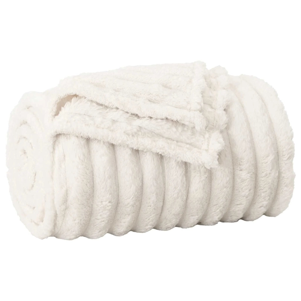 Coperte da Pile 6 pz Crema 240 x 220 cm Panno