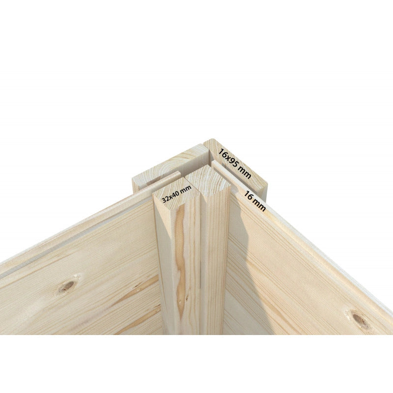 Chiosco in legno da giardino 273x190 cm abete 16 mm con 2 sportelli vendita a ribalta, struttura prefabbricata per mercatini - Esterni da Vivere
