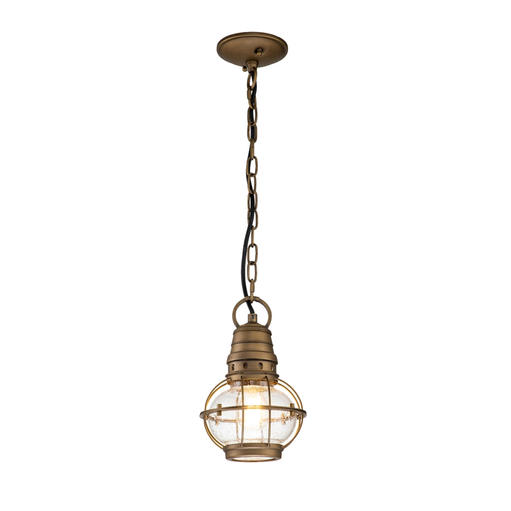 Lampada sospensione esterna Bridge Point ottone E27 Kichler