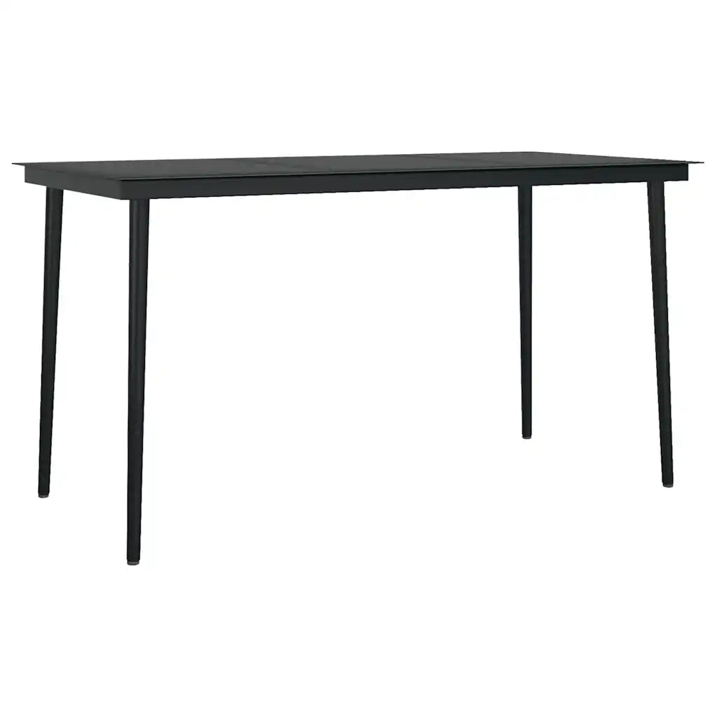 Set da Pranzo da Giardino 5 pz con Cuscini Polyrattan Vetro 3334480