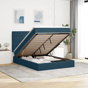 Struttura Letto Pouf con Materassi 140x190 cm in Velluto 3313545