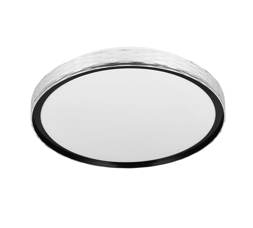 Plafoniera LED cielo stellato, metallo, nero, D 40 cm, Varda