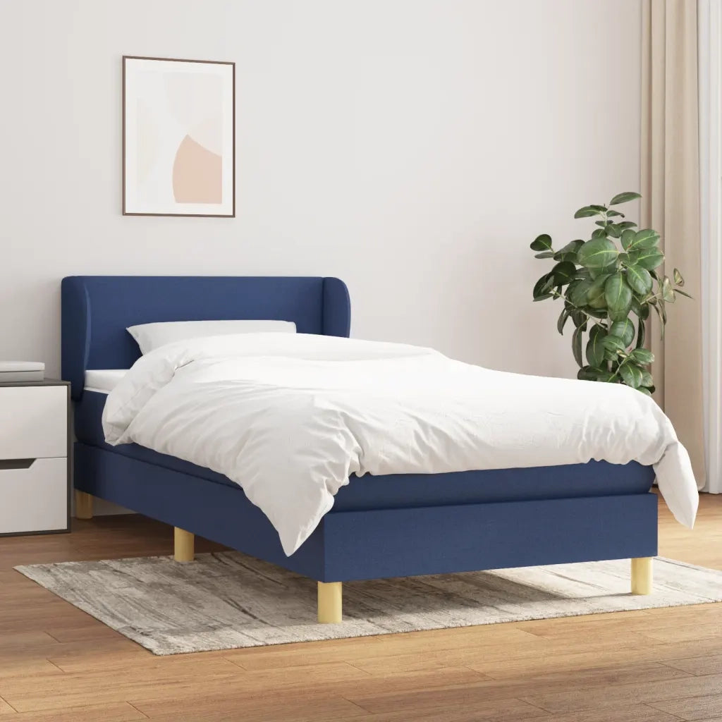 Giroletto a Molle con Materasso-Struttura Letto Blu 80x200 cm inTessuto 561224