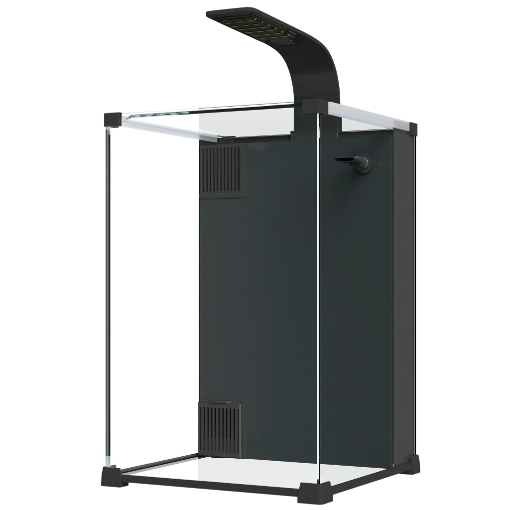 Acquario Completo 36L Nano con Illuminazione LED Sistema Filtraggio Pompa ¨C Xylo ¨C 30x30x45,5cm Nero