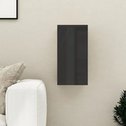 Mobile Porta TV Nero Lucido 30,5x30x60 cm Legno Multistrato