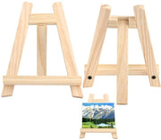 Mini Easel in Legno - Opvouabile - 2 Pezzi - 15 x 20 cm