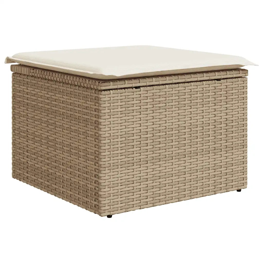 Set Divano da Giardino 8 pz con Cuscini Beige in Polyrattan 3326359